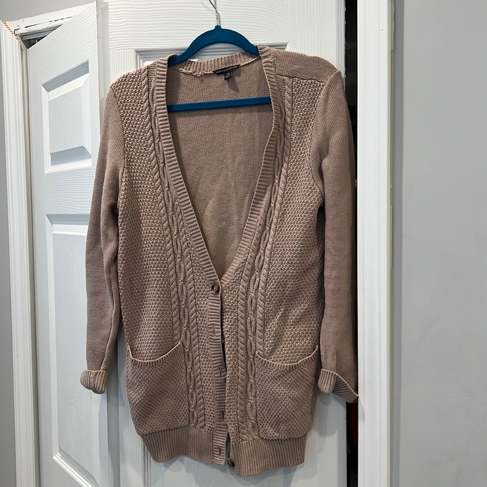American Eagle tan cardigan
